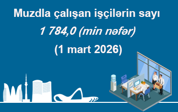 Muzdla &ccedil;alışan iş&ccedil;ilərin sayı